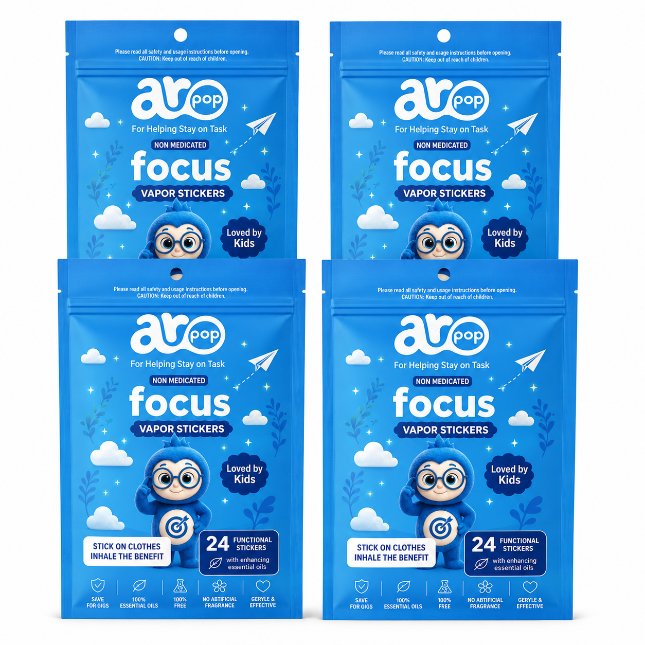 Aropop Focus – 4-pack